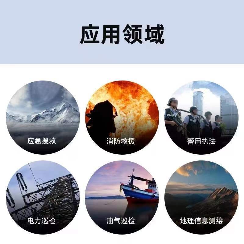 跨境大型运输载重无人机投放巡检测绘喊话拉线照明巡逻自动飞行器