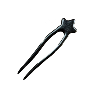 朴素U型黑檀木质发簪子古风简约发钗盘发配饰民族风盘头发饰饰品