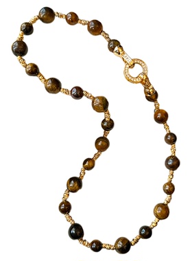 秋日暮色~串珠项链女2025新款