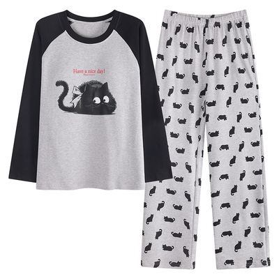 浪莎德绒睡衣女秋冬季厚款两件套