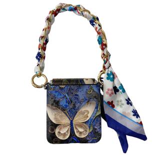 依维意 适用于华为Pocket2折叠手机壳华为PuraX烫金蓝白色蝴蝶三星ZFlip7斜跨防摔手链小米新款保护套Razr50