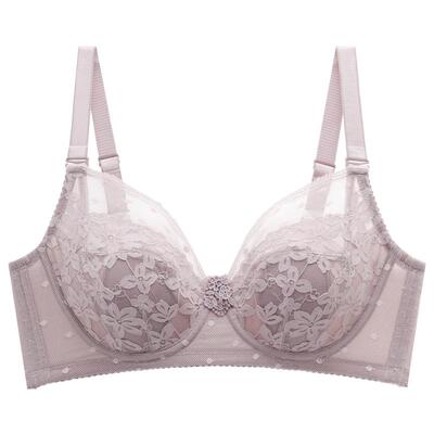 超薄软胶圈大胸显小兔耳杯文胸