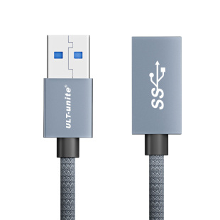 usb3.0延长线1/2/3米公对母数据线高速无线网卡打印机电脑电视车载连接键盘u盘鼠标接口转接0.5M加长传输编织