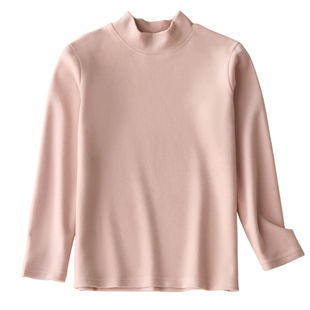 儿童半高领纯棉保暖内衣女加绒加厚打底衫中大童白色德绒男上衣冬