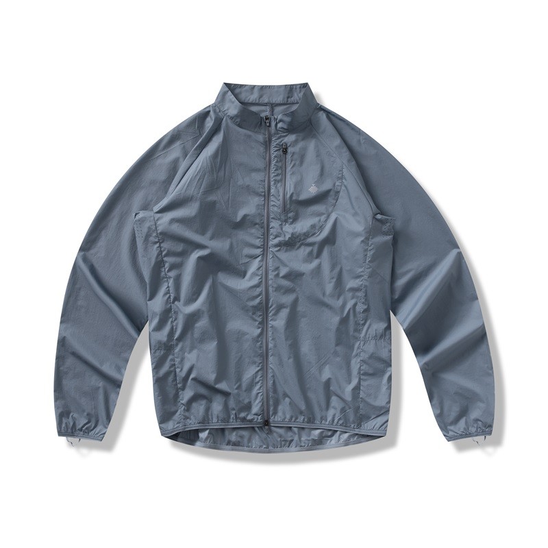 OCTOBEELAB日本东丽户外薄透气防晒骑行跑步立领夹克外套皮肤衣男