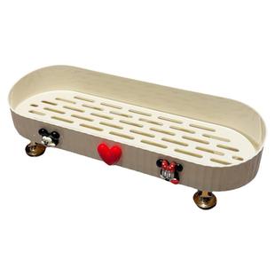 卫生间桌面收纳盒高颜值洗手间洗漱台沥水托盘可移动化妆品置物架