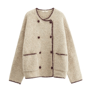 SLY24冬季新品甜美小千金风美拉德软糯短外套女038HAU70-0301