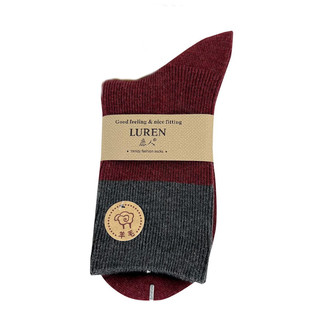 鹿人袜子女羊毛新款秋冬百搭中厚款女袜保暖舒适休闲中筒袜子6157