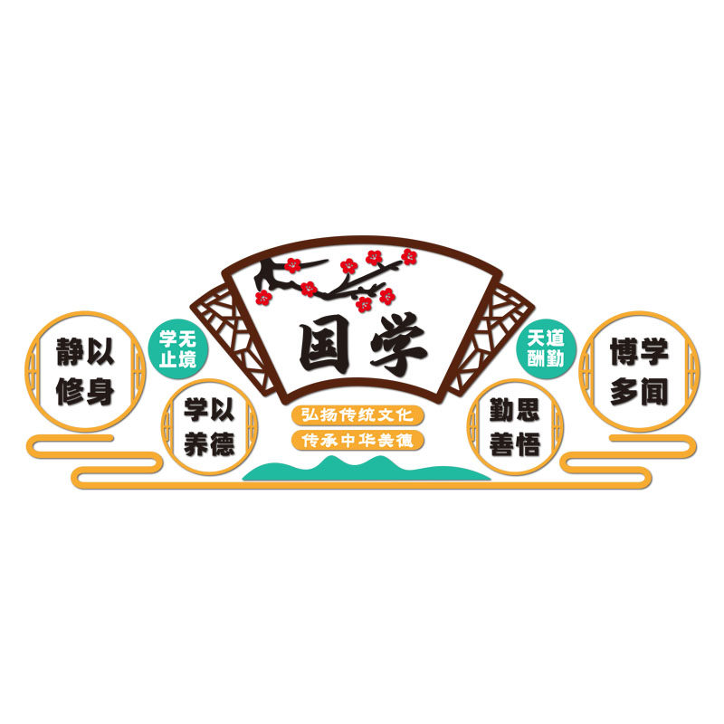 幼儿园国学经典传统文化主题墙贴