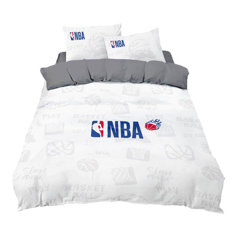 NBA篮球磨毛被套简约四件套