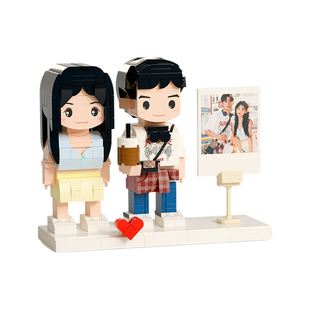 方仔照相馆照片积木定制人像送朋友情侣闺蜜新年生日纪念礼物通用