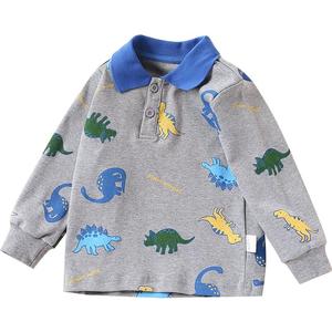 男童polo衫春装新款儿童纯棉休闲百搭长袖打底衫宝宝小童上衣T恤