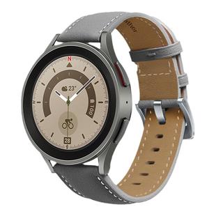 适用三星Galaxy Watch8c/7/6/5pro官网款皮质表带40/44mm时尚6/4classic商务男女Gear S3替换腕带active2配件