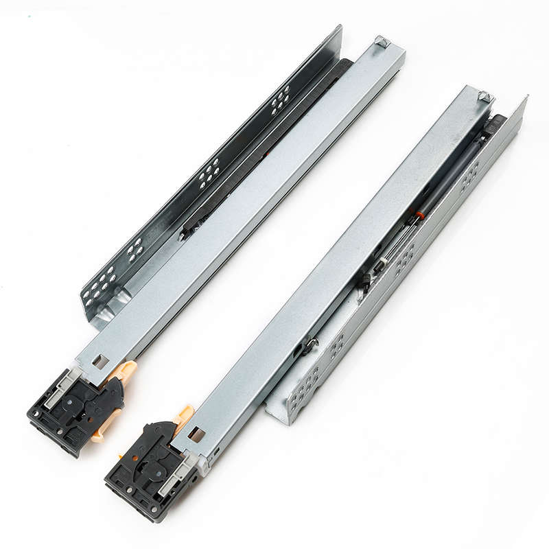 东泰DTC三节托底隐藏式阻尼滑轨橱柜抽屉轨道静音缓冲导轨SS80