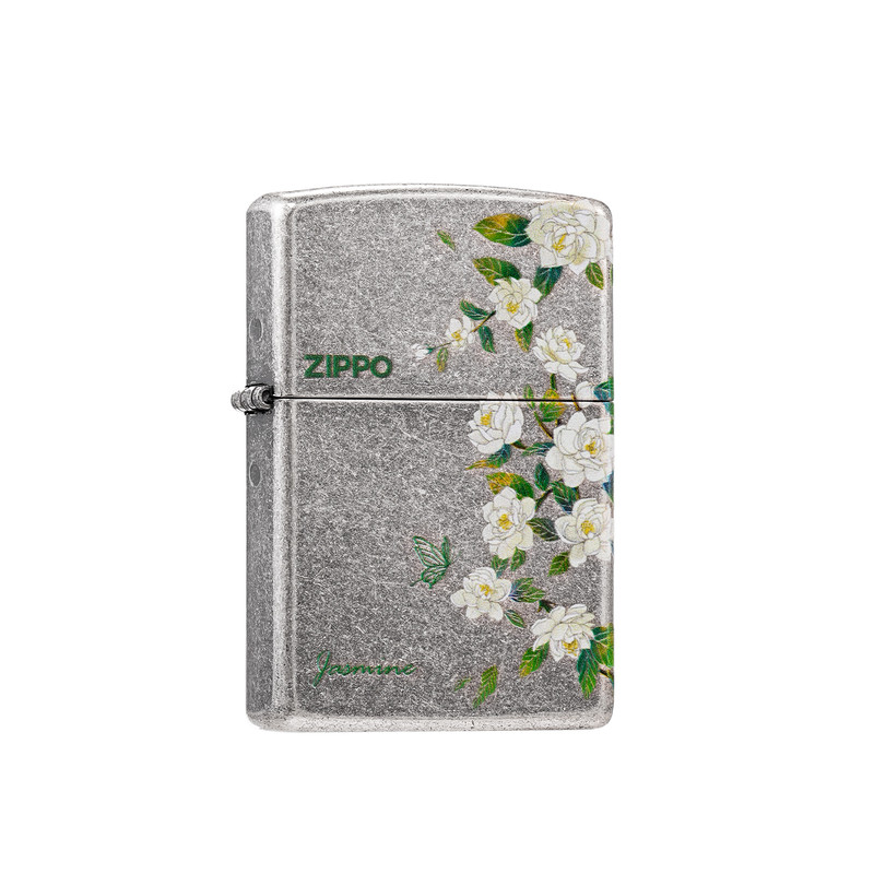 zippo正品古银彩印防风打火机