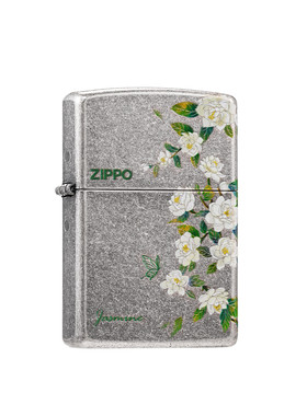 zippo正品古银彩印防风打火机