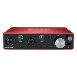 Focusrite 福克斯特 4i4四代专业录音编曲混音直播K歌USB外置声卡