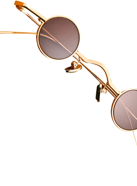 复古天然水晶石头镜茶色正品全框