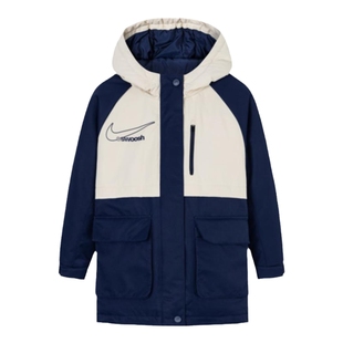 Nike童装儿童棉服女童中长款冬季男童保暖棉衣外套加厚NY2342012