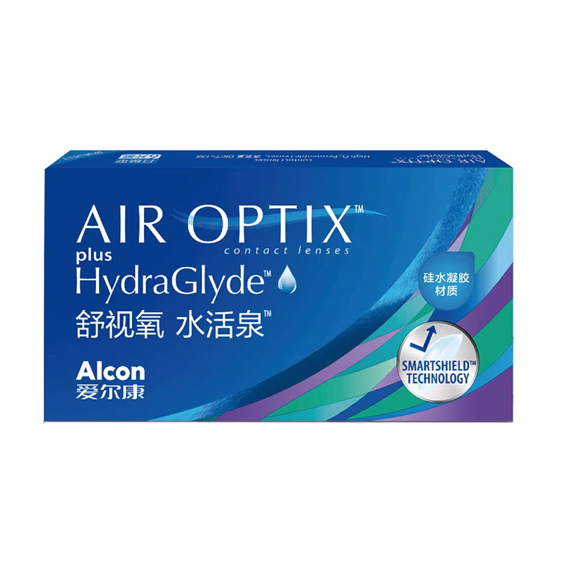 爱尔康视康硅水凝胶水活泉月抛隐形近视眼镜6片官方授权
