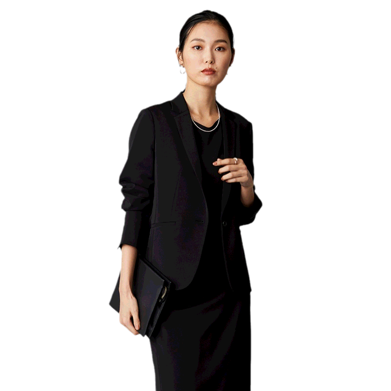 【ICB】【可洗】通勤简洁干练修身西装领女士外套