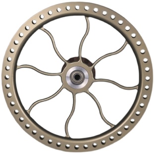 威武渔具八卦轮金色航空铝手拨轮轻盈转速快远投鱼线轮锚鱼线盘