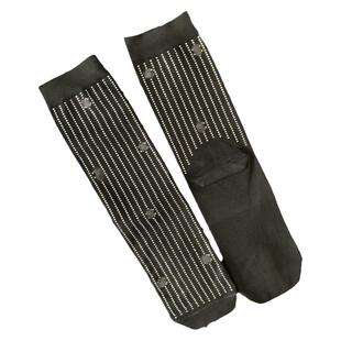 小香袜子中筒香奶奶蒋巴黎复古高级感小众黑色水钻烫钻23ss女钻石