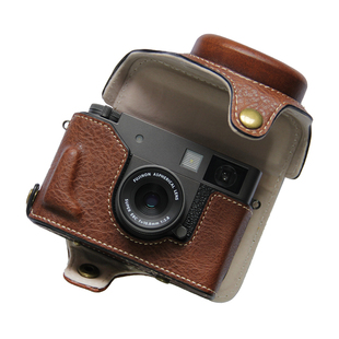 适用富士X half半格相机套xhalf便携皮革相机包X-HF1皮套单肩斜挎