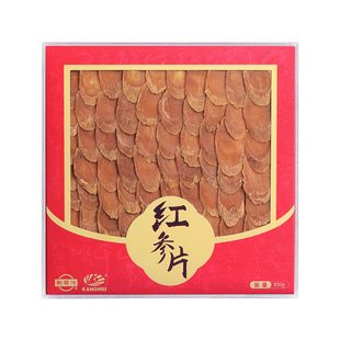 康美新开河红参片100g盒足龄老参斜切大片高皂苷泡水泡茶煲汤礼盒