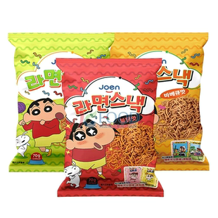 韩国进口joen脆脆面蜡笔小新联名干脆面干吃面膨化儿童零食休闲