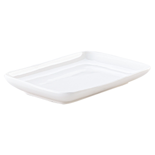 长方形盘子陶瓷纯白寿司盘家用高温釉下彩刺身盘小吃盘子白色磁盘