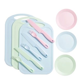 儿童水果刀塑料切菜刀幼儿园专用安全不伤手宝宝早教刀具砧板套装