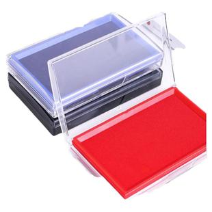 得力快干印台红色油性财务速干印油印台大号便携印泥黑色蓝色盖章印尼盒办公用品财务会计按指纹手印印章9864