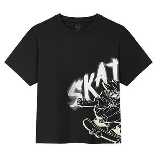 361°童装男童短袖t恤2026夏季新款中大童潮酷印花儿童纯棉上衣