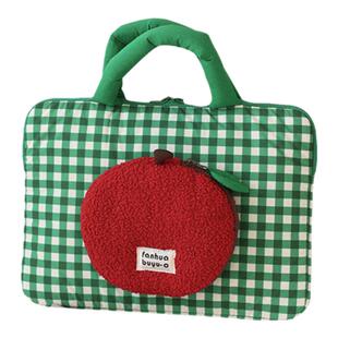 梵花不语可爱苹果手提笔记本电脑包14寸便携手提包女适用苹果小米华为防震保护包平板收纳包