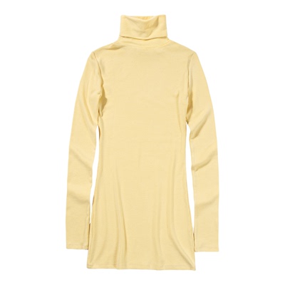 两穿高领修身中长款堆堆打底衫女