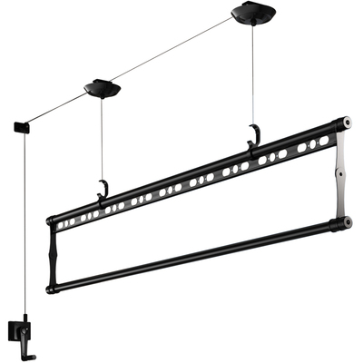 通体十字筋单杆手摇升降晾衣架