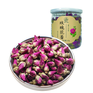 苦水玫瑰花茶渭河源玫瑰花甘肃永登玫瑰花干花蕾60g罐装 花草茶