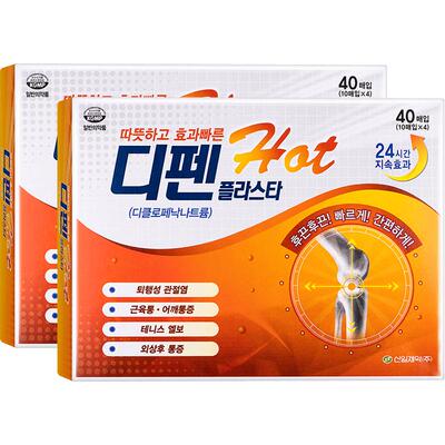 韩国Sinilpharm信一疲劳贴40片*2件镇痛消炎关节肌肉肩酸痛膏药贴