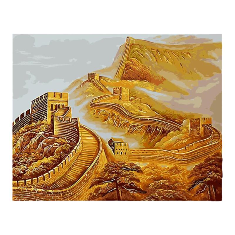 diy数字油画长城 手工填色 客厅 办公室背景墙 丙烯装饰画 龙抬头