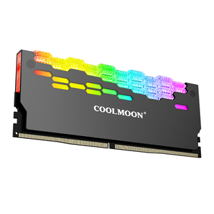 酷月内存条散热马甲ddr5内存发光壳神光同步argb灯板白色机箱装饰