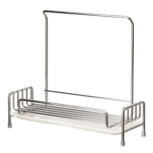 懒角落厨房抹布沥水架不锈钢置物篮子海绵洗碗布收纳架水槽池窄边