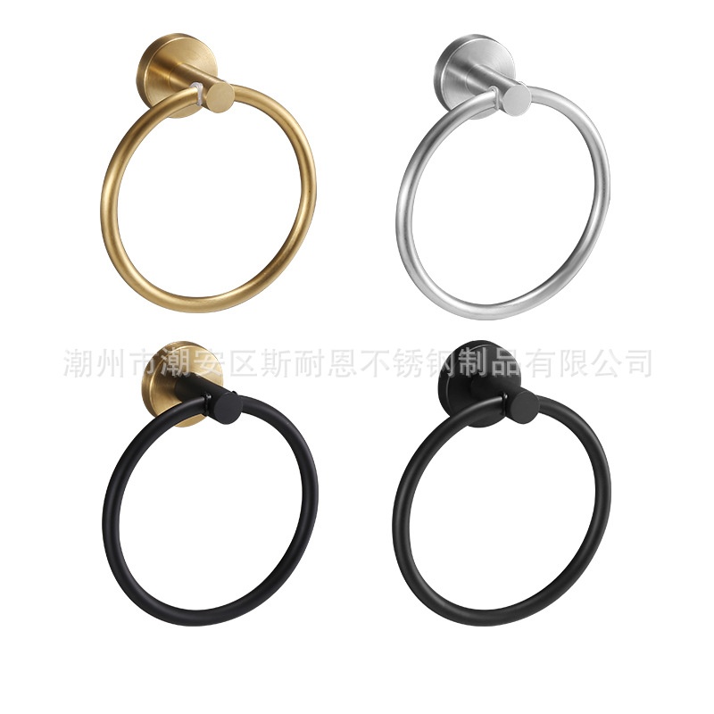 亚马逊专供304浴室吸盘毛巾卫生间不锈钢衣服吸盘挂架挂架毛巾环