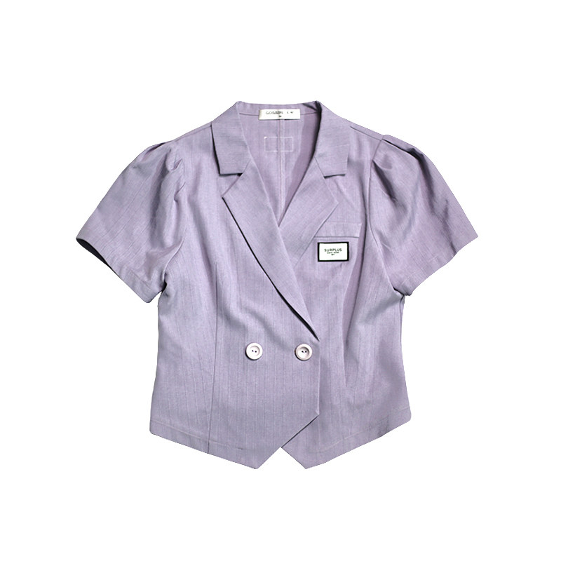修身显瘦短袖小西装制服外套