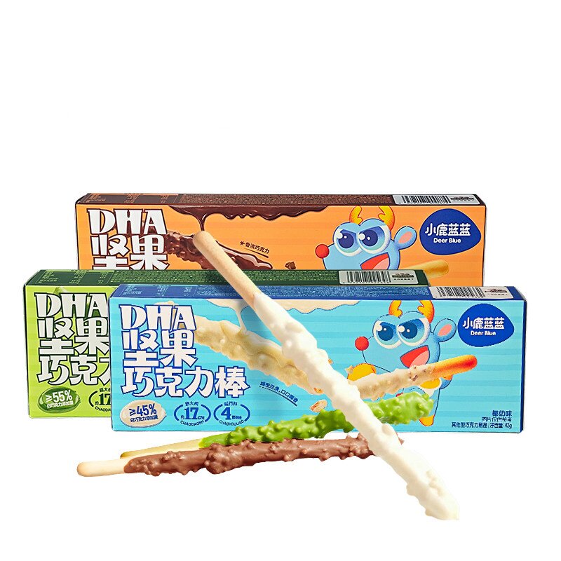 小鹿蓝蓝DHA坚果巧克力棒磨牙棒