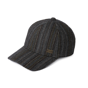 mrduck人字纹羊毛呢古铜标棒球帽 高顶鸭舌帽春秋冬日常通勤帽子