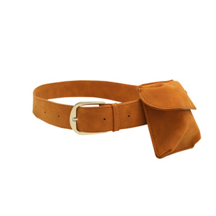 韩系复古小腰包配饰皮带女新款磨砂高级感时尚简约翻盖方形包腰带