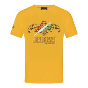 JEDOSS/爵迪斯男装夏季新款经典烫钻LOGO抓痕短袖T恤YF017AM