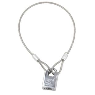 钢丝绳防盗锁 电瓶车锁行李箱头盔锁304不锈钢钢丝绳包胶压制铝套