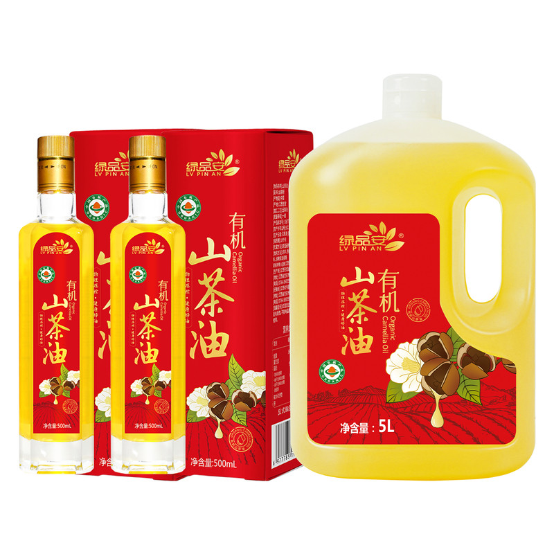 绿品安有机山茶油6升大瓶礼盒装